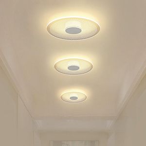 Luzes do teto Modern LED Lâmpada Tri-Color Light Lustre Corredor Corredor de Corredor Sala de estar Decoração Circular