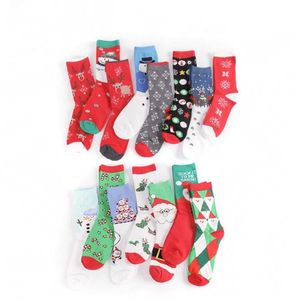 Skarpety Boże Narodzenie Grube Ręcznik Coral Velvet Home Textile Sock Sock Floor Sleep Fuzzy Kobiety Dziewczyna Ciepła Pół Dorosłych Pończochy Wy912