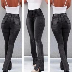 2024 Kobiety Dżinsy o wysokiej pasie Chude dżinsowe spodnie Seksowne spodnie na push up Sching Bottom Jean Femal Dżinsy 245