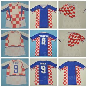 Nationalmannschaft 1998 2002 Fußball SUKER Retro-Trikots Vintage Classic PROSINECKI STANIC BOBAN ROBERT ZVONIMIR MODRIC PERISIC Fußballtrikot-Kits KeLuoDiYa