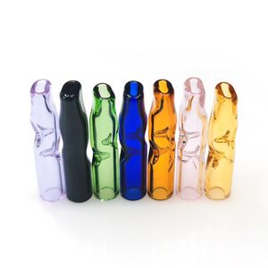 8mm Glass Filter Tips With Flat Round Mouth for Dry Herb roll paper Cigarette Holder Pyrex Tube Pipes