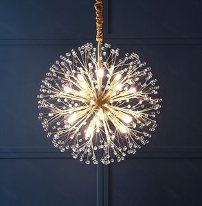 2020 Modern Luxury Led Crystal Chandelier Dandelion Lighting For Home Decoration AC110V-220V Winfordo Lighting