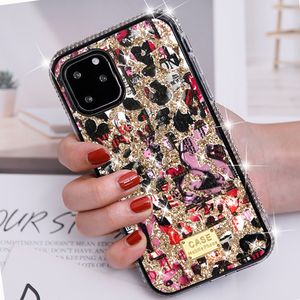 علبة الهاتف الفاخرة الماس الترتر الخلفي لـ iPhone 15 14 13 12 Pro Max 7 8 Plus Sparkle Glitter Soft TPU Women and Girls Cases
