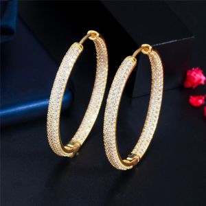 Moda Sul Americana Brinco Designer para Mulher AAA Cúbico Zircônia 18K Brincos De Ouro Brincos De Cobre Jóias Prata Círculo Borrando Dia dos Namorados Para As Mulheres