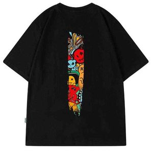 Magliette oversize Hip Hop Monster Devil Stampa T-Shirt Mezza manica in cotone Casual Summer Tees Top Drop Shipping Abbigliamento all'ingrosso G1229