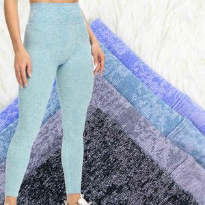 Hayvan Jakarlı Kesintisiz Tayt Spor Kadınlar Spor Tayt Yoga Pantolon Dantelli Bum Spor Giyim İplik Koşu Eğitimi Uyar Marl H1221