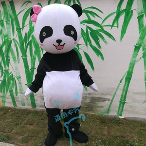 Maskotka kostiumechinese panda maskotki kostium furry garnitury party gry fursuit cartoon sukienka stroje karnawałowe Halloween Xmas Easter Ad