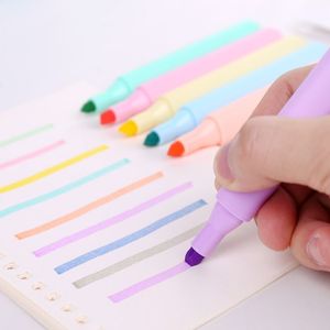 8шт творческие подсветки пастельные маркеры конфеты цвет флуоресцентная ручка для искусства рисунок рисунок кабинета кандидата школьные офисные кабинеты 201202