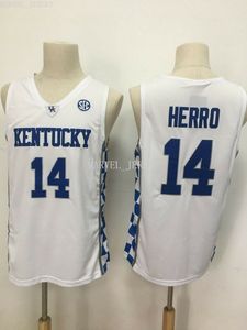 Custom14 Hiro Herro Jersey İşlemeli Beyaz Basketbol XS-5XL NCAA