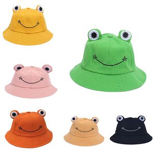 Children Frog Bucket Hat For Women Summer Autumn Plain Female Panama Outdoor Hiking Beach Fishing Sunscreen Woman Bob Caps