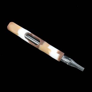 Силиконовая кварцевая ручка с 130 мм Стеклянные трубы Масляный концентрат DAB Солома Мини Курительная Bong Горелка