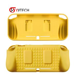 Syytech Handgrepp TPU Protector Cases Shell Back Cover Game Card Storage Slots för Nintendo Switch Lite Mini Tillbehör