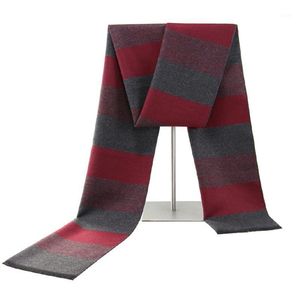 New Men's Lenço Quente Inverno Cashmere Cachecol Mens Forma Fashion Stripe Bib Scarves Fleece Soft Christmas Presente para homens Wrap1