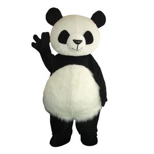 Trajes De La Mascota China al por mayor-Mascota CostumesLing Pelo Cabello Chino Panda Bear Mascot Disfraz Mamífero Fantasía Vestido completo Traje completo Halloween Navidad Fiesta de cumpleaños Parade