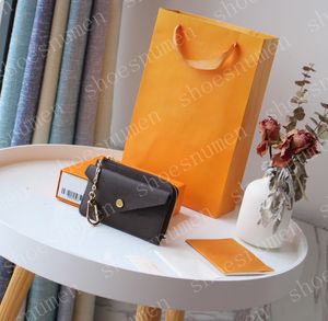 2022 CARD HOLDER RECTO VERSO Fashion Womens Mini Zippy brown Wallet Coin Purse Bag Belt Charm Key Pouch Pochette Accessoires 69431228a