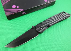 Новый складной складной нож 5CR15MOV Черный титановый покрытый точечный нож для лезвия.