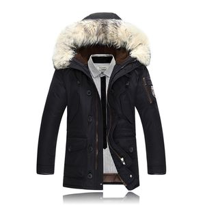 Män Vit Duck Down Coat Winter Jackets Parka Mens Varumärke Kläder Kanin Fur Parka Jackor Man Roupas Feminina Down Jacket