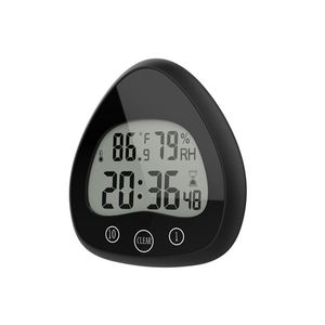 Schreibtisch Tischuhr Digital IP24 Wasserdichte Wandbehang Standuhren mit Saugnapf Luftfeuchtigkeit Temperatur Timer Thermometer Hygrometer Küche Badezimmer ZL0362