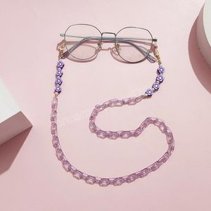 Colorful Beads Flowers Necklace Glasses Chain Eyeglasses Holder Sunglasses Lanyard for Women Girls