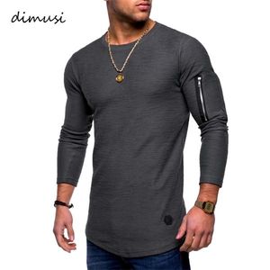 Summer Mens T Shirts Mężczyźni Z Długim Rękawem Bluza T-Shirt Moda Męskie Zipper Hip Hop Streetwear Sportswear Tops Odzież