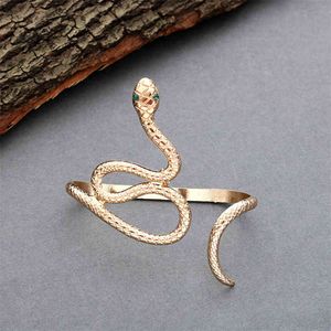 Vintage Big Statement Punk Fashion Snake Spiral Upper Arm Cuff Armlet Armband Bangle Bracelet Men Jewelry for Women Bracelets