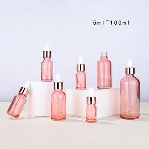 빈 에센셜 오일 병 5ml 10ml 15ml 20ml 30ml 50ml 100ml 로즈 골드 유리 드롭퍼 병