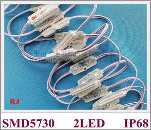 sigillo ad ultrasuoni modulo luce LED impermeabile per lettere segnaletiche DC12V SMD 5730 2 led 1W 120lm IP68 45mm * 18mm * 10mm copertura trasparente