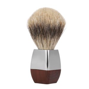 Men's Shaving Brush Wood & Metal Handle Use For Safety Razor Salon Men Facial Beard Cleaning Appliance Shave Tool