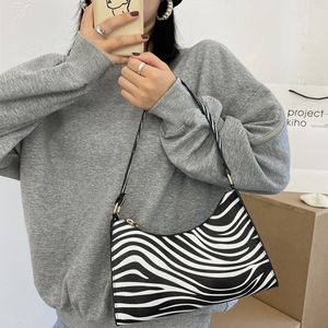 HBP脇の下バッグハンドバッグ財布レトロ動物シマウマパターンパーソナリティデザイナーファッション女性バッグ高品質ハンドバッグカジュアル