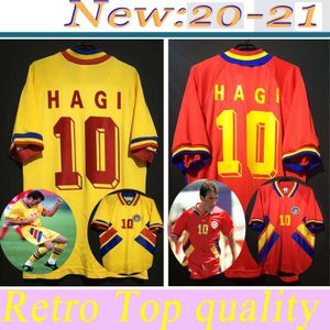 1994 Rumänien Hagi Retro Vintage Hem Away Thailand Kvalitet Soccer Jerseys Uniforms Football Jerseys Shirt Broderi Logo Camiseta Futbol