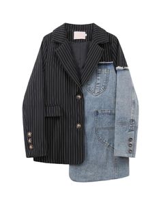 Neue Hohe Qualität Frauen Blazer Mantel Langarm Patchwork Anzug Jacke Weibliche Mode Schlanke Lange Blazer Mantel Blazer