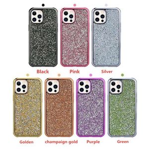 Luxury Diamond Bling Phone Cases For iPhone 13 12 pro max XR XS MAX X Rhinestone Glitter Back Cover