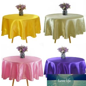 Round 145cm Satin Tablecloth Solid Color Table Covers for Wedding Birthday Christmas Party Round Table Cloth Home Decor