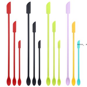 NEWNew Baking Product Silicone Mini Spatula Set Lengthened Cosmetic Bottle Jam Double-head Scraper Kitchen Cake Tool Accessories RRA11999