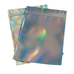 Hersluitbare make up sub pakket tassen holografische laser huisdier materiaal voedsel opslag pouch folies geschenken zaktas stks pak HW E19