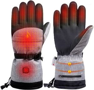 Ski Gloves Heated Waterproof Electric 3-Gear Temperature Adjustable Winter Warm Skiing Snowboard Motorcycle1