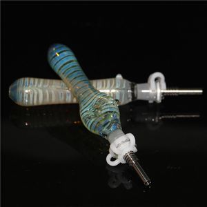 kit NC per vetro da fumo con punte al quarzo da 10 mm Clip Keck Contenitore per cera siliconica Reclaimer Nector