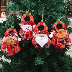 Decorações de Natal Árvore de Natal Pendant desenhos animados santa lareira pingente Noel boneco de neve pendurado decoração de janelas T500423