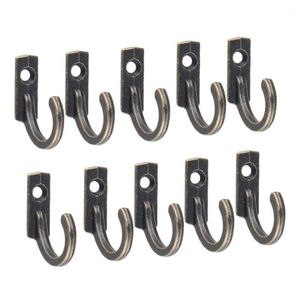 Hooks Rails 10 PCS förvaringsställ Singel Prong Hook For Coats Hats tyghängare Tangdukar Keys Mini Size Wall Mounted Retro Hanger1