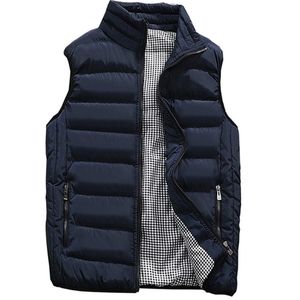 Gilet casual Uomo Autunno Inverno Giacche Gilet spessi Uomo Cappotti senza maniche Maschile Caldo gilet imbottito in cotone da uomo gilet veste hommes 201126