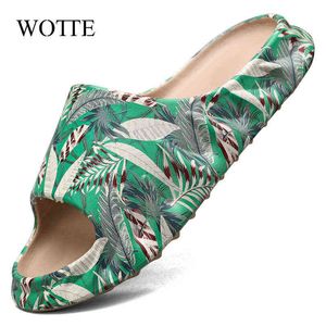 Kapcie Letnie Mężczyźni Kapcie Kreatywne Mężczyźni Outdoor Garden Shoes Clogi Kapcie Plażowe Mules Kryty Łazienka Mokasyny Home Slajdy Flip Flops 220308