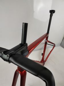 2021 New Aero Road Bike Quadro de Carbono Ganhe Túnel Engraçado Engraçado Rosqueado BB 700C Bicicleta mais leve Frameset de carbono 2 anos de garantia