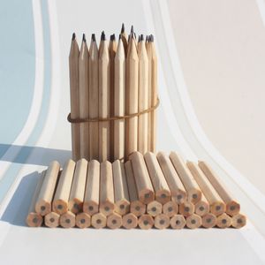 3.5inch 100pcs / Lot HB Matita di legno, Studenti Schizzo Matita Articoli per la scuola di cancelleria Fornitura Eco-friendly Facotry Commerci all'ingrosso Y200709