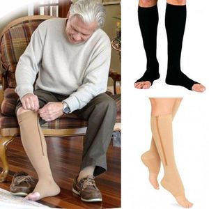 Skarpetki męskie Fitness Compression Compression Cyrkulacja Nogą Wsparcie nogi Kolanowa Sox Open Sock Sport