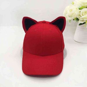 The Cat Ears Baseball Cap voor vrouwen en meisje gemaakt van puur katoen Equestrian Topi vrouwelijke schattige hoed