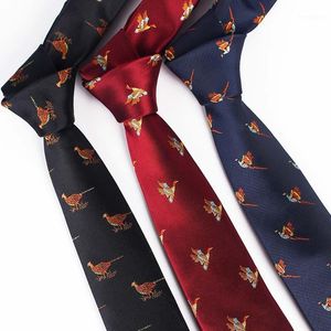 Karikatür Boyun Bağları toptan satış-Boyun bağları sitonjwly karikatür kuş desen kravat erkek için gündelik parti elbise papyon erkek iş gravatas para homens özel logo1