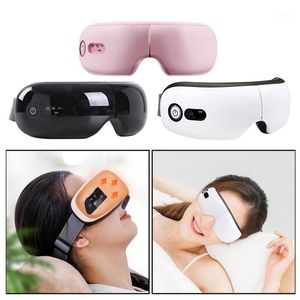 Massaggiatore per occhi elettrico riscaldante USB ricaricabile Portatile per alleviare gli occhi asciutti Maschera per gli occhi riscaldata Fascia elastica regolabile per dormire1