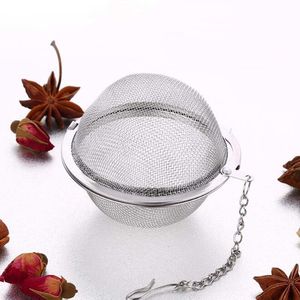 304 rostfritt stål mesh te -silbollar 5 cm te infuser silar filters intervall diffusor för te kök matsalverktyg