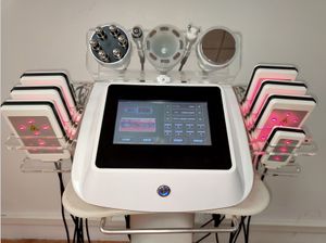 Spa Salon Clinic 6 i 1 Radiofrekvent Skin åtdragning av bantningsmaskin RF Lipo Laser Ultrasonic Cavitation Machine