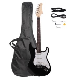 Beginner Electric Guitar with Bag Case Cable Strap Picks Rosewood Fingerboard